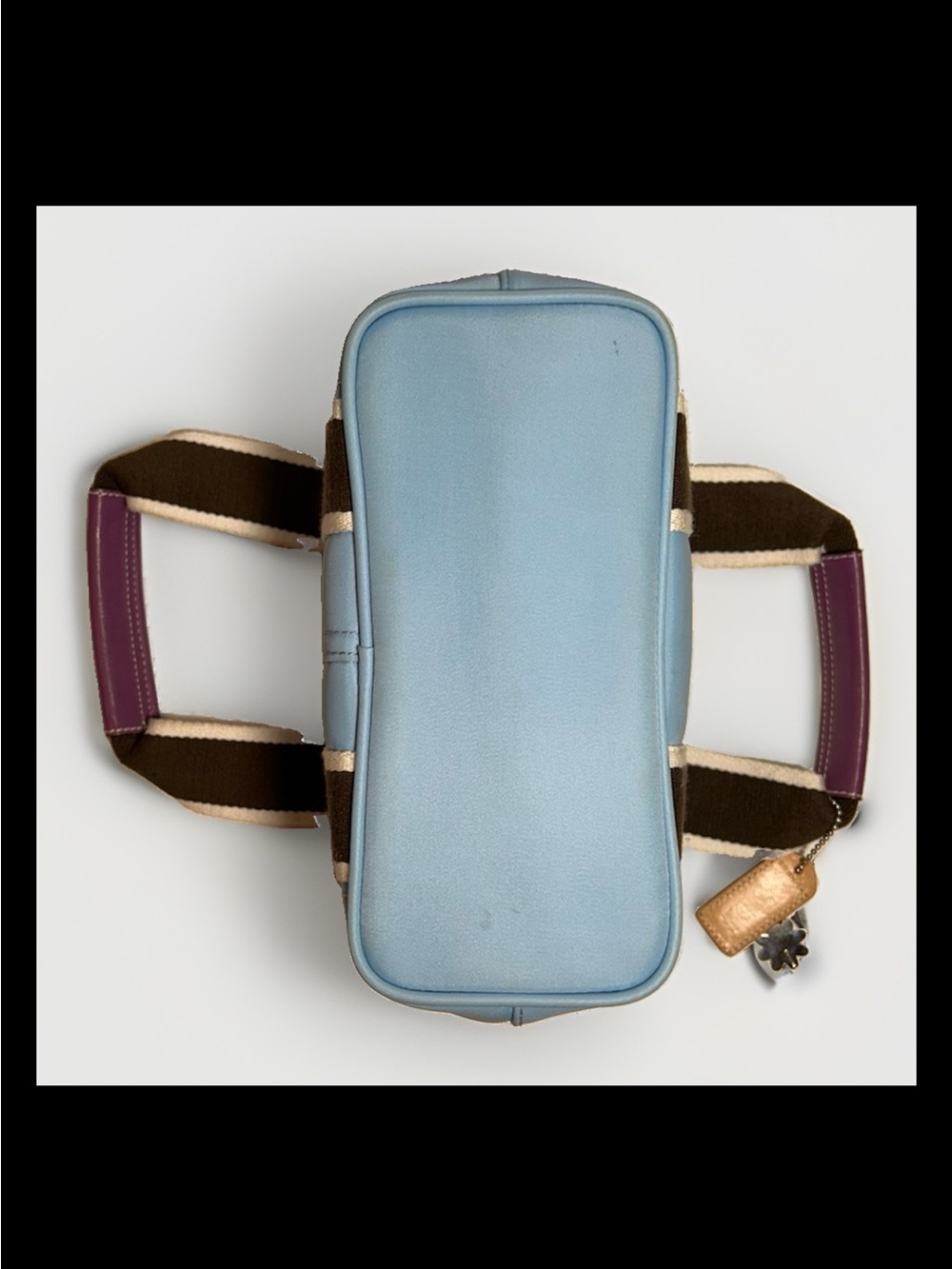 Coach Hamptons Mini Nylon Tote&Wristlet Set,Light Blue/Purple Leather-2005 #6268 - Picture 6 of 13